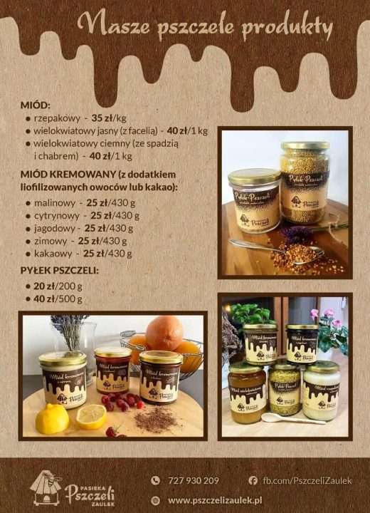 cennik miodów pszczeli zaulek